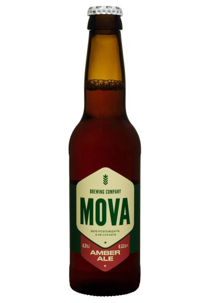 Пиво MOVA Amber Ale светлое 4,3% 0.33 л фото пиво mova amber ale светлое 4,3% 0.33 л