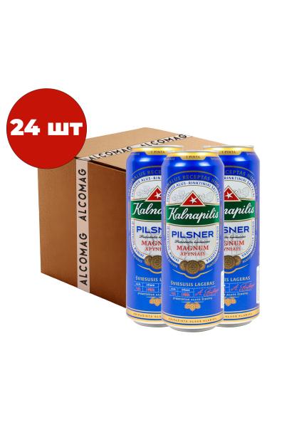Упаковка Пиво Kalnapilis Pilsner ( светлое ж/б 0.568 л 24 шт )