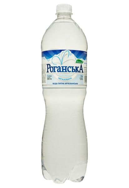 Вода артезианская Роганська природная негаз 1.5 л фото вода артезианская роганська природная негаз 1.5 л