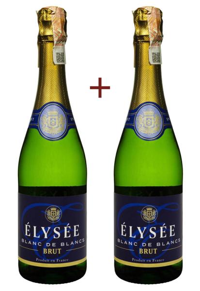 Набор вина Elysee Blanc De Blancs Brut Белое Сухое 0.75 (набор 2 х 0.75 л) фото набор вина elysee blanc de blancs brut белое сухое 0.75 (набор 2 х 0.75 л)