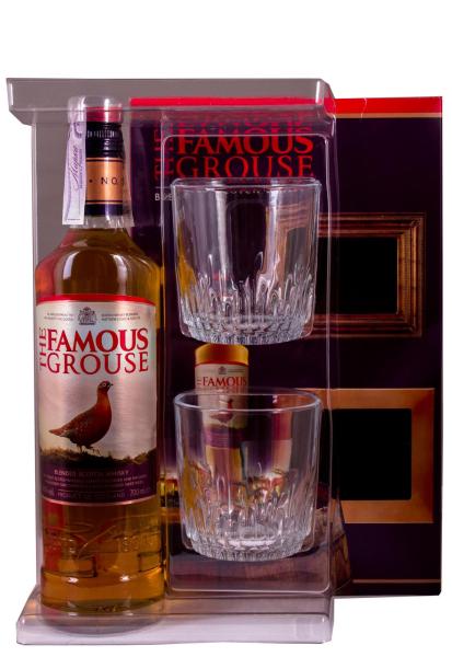 Виски The Famous Grouse с бокалами 0.7 л фото виски the famous grouse с бокалами 0.7 л