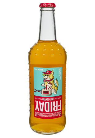 Пиво Friday со вкусом апельсина и лайма 5% 0.45 л фото Пиво Friday со вкусом апельсина и лайма 5% 0.45 л