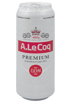 Пиво A Le Cog Premium б/а з/б 0.5 л пиво a le cog premium б/а ж/б 0.5 л