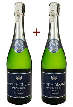 Набор вина Saint Honore Brut Белое Брют 0.75 л  (набор 2 х 0.75 л) набор вина saint honore brut белое брют 0.75 л  (набор 2 х 0.75 л)