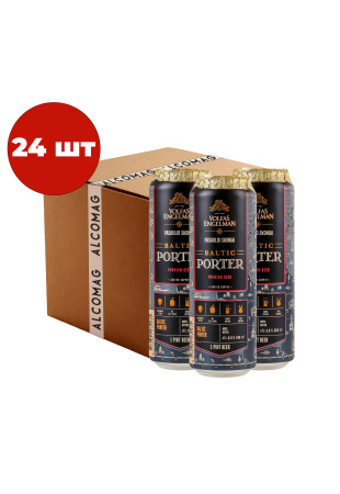 Упаковка Пиво Volfas Engelman Baltic Porter ( темное ж/б 0.568 л 24 шт)