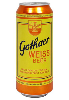 Пиво Gothaer Weiss 5% світле н/ф з/б 0.5 л пиво gothaer weiss 5% светлое н/ф ж/б 0.5 л