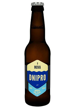 Пиво Dnipro City Beer MOVA светлое 0.33 л  пиво dnipro city beer mova светлое 0.33 л