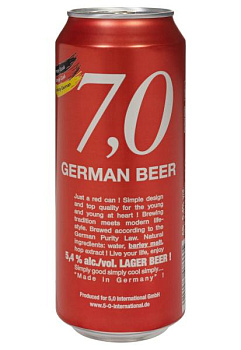 Пиво 7.0 German Beer Lager bier 5,4% светлое ж/б 0.5 л пиво 7.0 german beer lager bier 5,4% светлое ж/б 0.5 л