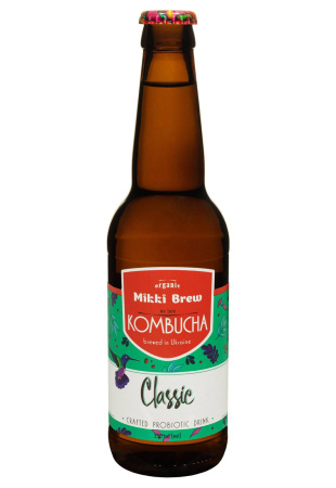 Напиток Mikki Brew Слабогазированный Комбуча Classic 0.35 л фото Напиток Mikki Brew Слабогазированный Комбуча Classic 0.35 л