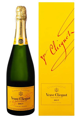 шампанское veuve clicquot yellow label brut белое в коробке 0.75 л