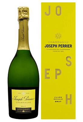 шампанское joseph perrier cuvee royale brut белое сухое в коробке 0.75 л 