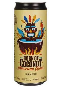 Пиво Mikki Brew Born Of Coconut темное н/ф 7% ж/б 0.33 л пиво mikki brew born of coconut темное н/ф 7% ж/б 0.33 л