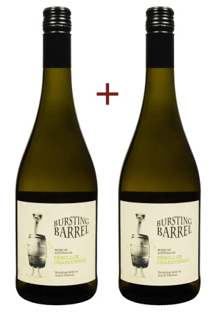 Набор вина Bursting Barrel-Semillon Chardonnay Белое Сухое 0.75 ( набор 2 х 0.75 л)