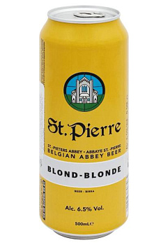 Пиво St.Pierre Blonde ж/б 0.5 л  пиво st.pierre blonde ж/б 0.5 л