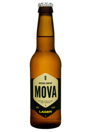 Пиво MOVA Lager 4,6% светлое 0.33 л фото Пиво MOVA Lager 4,6% светлое 0.33 л