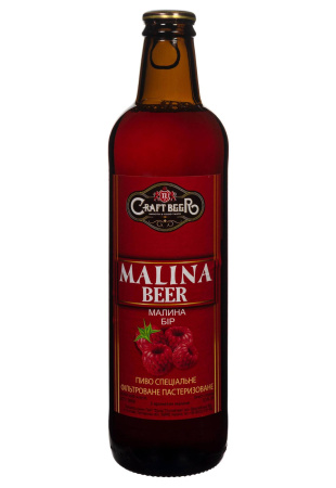 Пиво Malina BEER 5,5% пастеризованное 0.42 л