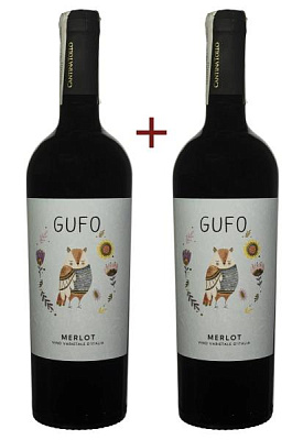 набор вина gufo merlot красное сухое new 0.75 (набор 2 х 0.75 л)