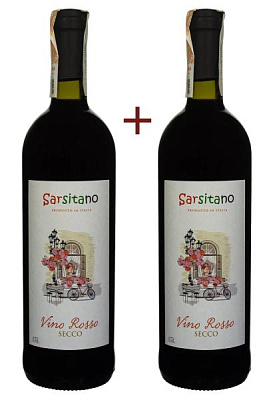 набор вина sarsitano vino rosso secco красное сухое new 0.75 (набор 2 х 0.75 л)