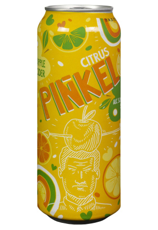 Сидр PINKEL Яблочный с цитрусом ж/б 0.5 л