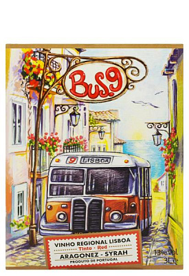 vinho regional lisboa bus.9 syran-aragonez красное сухое 3 л