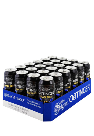 Упаковка Пиво Oettinger Black Beer ( темное ж/б 0.5 л 24 шт )