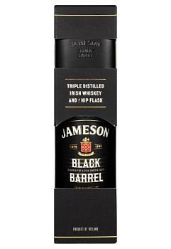 виски jameson black barrel с флягой 0.7 л