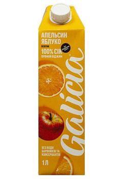 сок galicia апельсиново-яблочный 1 л