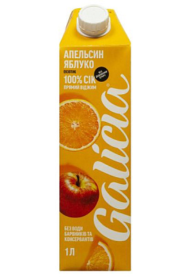 сок galicia апельсиново-яблочный 1 л