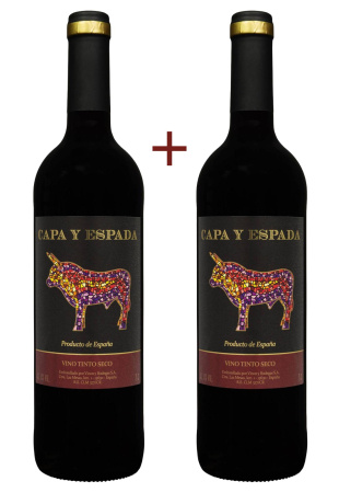 Набор вина Capa y Espada Vino tinto seco Красное Сухое 0.75 (набор 2 х 0.75 л) фото Набор вина Capa y Espada Vino tinto seco Красное Сухое 0.75 (набор 2 х 0.75 л)