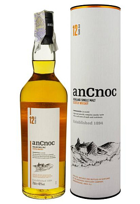 виски ancnoc 12 y.o. в тубусе 0.7 л