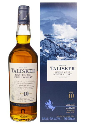 виски talisker 10 y.o. в коробке 0.7 л