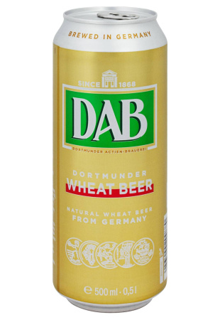Пиво DAB Wheat 4,8% ж/б 0.5 л фото Пиво DAB Wheat 4,8% ж/б 0.5 л