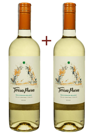 Набор вина Terra Pura Sauvignon Blanc Белое Сухое 0.75 (набор 2 х 0.75 л)