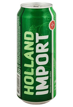 Пиво Hollandia IMPORT4,8% з/б 0.5 л пиво hollandia import ж/б 0.5 л