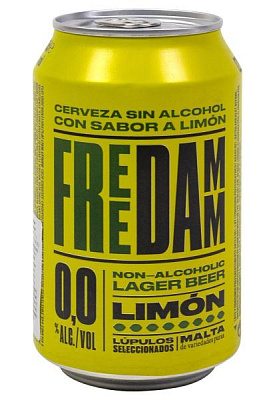 пиво estrella free damm limon без/алк ж/б 0.33 л
