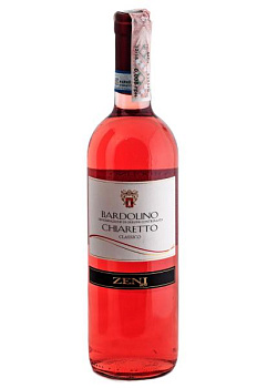 Zeni Bardolino Chiaretto DOC Classico Розовое Сухое 0.75 л zeni bardolino chiaretto doc classico розовое сухое 0.75 л