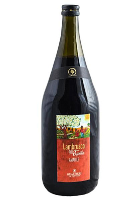 gualtieri lambrusco dell'emilia rosso красное сладкое 1.5 л