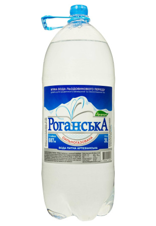 Вода артезианская Роганська природная с/газ 3 л