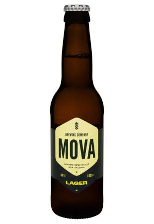 Пиво Lager MOVA светлое 0.33 л 