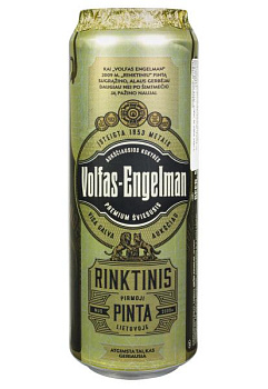 Пиво Volfas Engelman Rinktinis 5,2% светлое ж/б 0.568 л пиво volfas engelman rinktinis 5,2% светлое ж/б 0.568 л