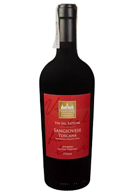 vin del fattore sangiovese governo красное сухое 0.75 л