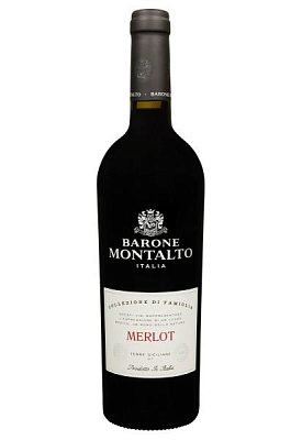 barone montalto merlot collezione di famiglia terre siciliane igp красное сухое 0.75 л 