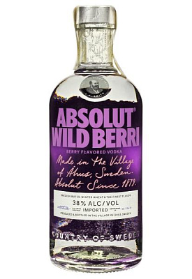 водка absolut wild berri 38% 0.7л