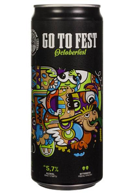 пиво mikki brew go to fest светлое н/ф 5,7% ж/б 0.33 л