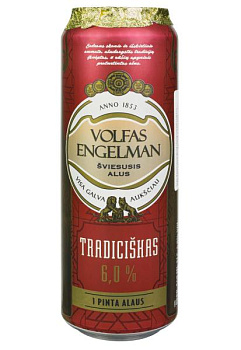 Пиво Volfas Engelman Tradiciskas 6% светлое ж/б 0.568 л пиво volfas engelman tradiciskas 6% светлое ж/б 0.568 л