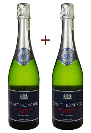 Набор вина Saint Honore Demi Sec Белое Полусухое 0.75 л (набор 2 х 0.75 л)