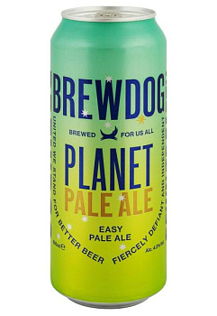 Пиво BrewDog Planet Pale Ale ж/б 0.5 л  пиво brewdog planet pale ale ж/б 0.5 л