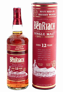 Виски BenRiach Sherry 12 y.o. в тубусе 0.7 л виски benriach sherry 12 y.o. в тубусе 0.7 л