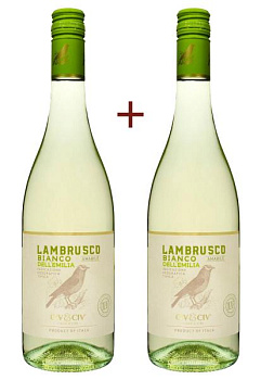 Набор вина Civ&Civ Lambrusco dell'emilia Bianco Amabile Белое Полусладкое 0.75 (набор 2 х 0.75 л) набор вина civ&civ lambrusco dell'emilia bianco amabile белое полусладкое 0.75 (набор 2 х 0.75 л)