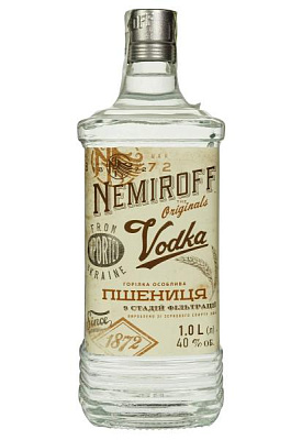 водка nemiroff пшеница украинская отборная 1 л